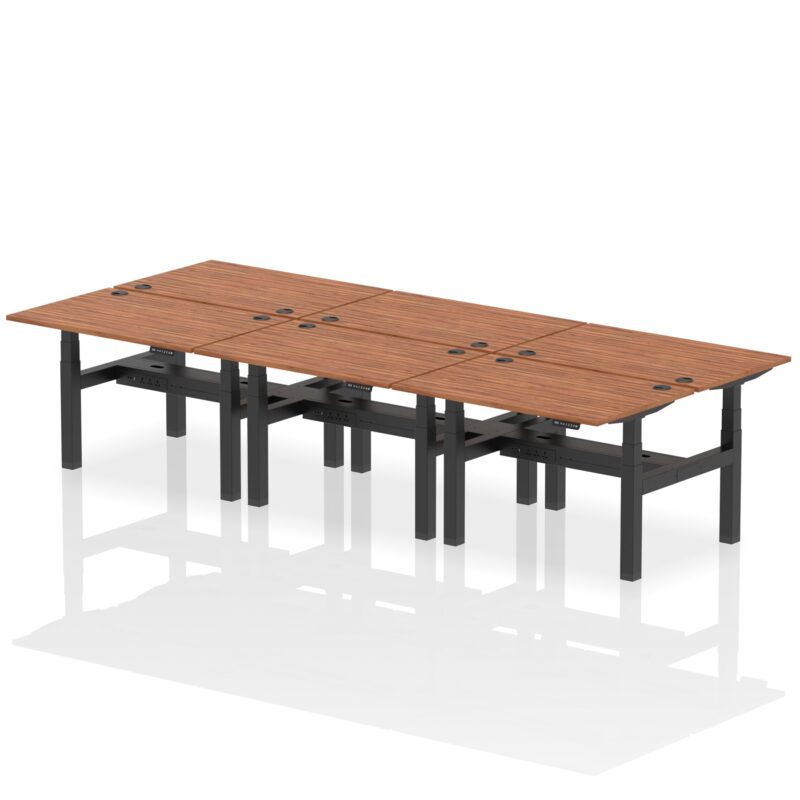 Air Back-to-Back Height Adjustable Bench Desk - 6 Person - Image 13