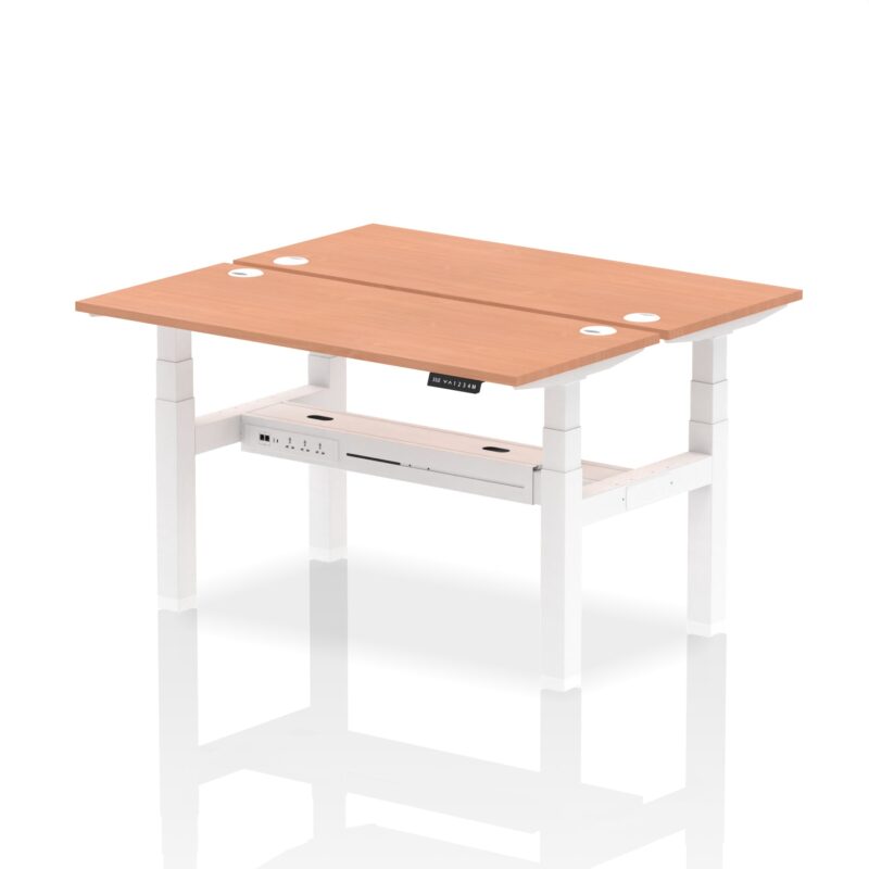 Air Back-to-Back Slimline Height Adjustable Bench Desk - 2 Person - Image 21