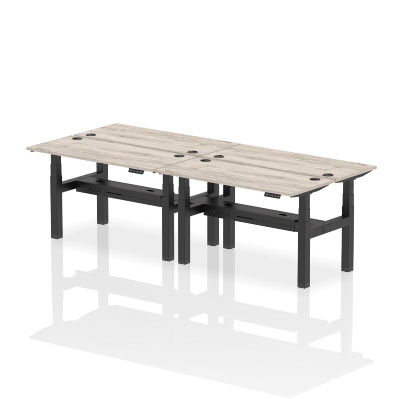 Air Back-to-Back Slimline Height Adjustable Bench Desk - 4 Person - Image 22