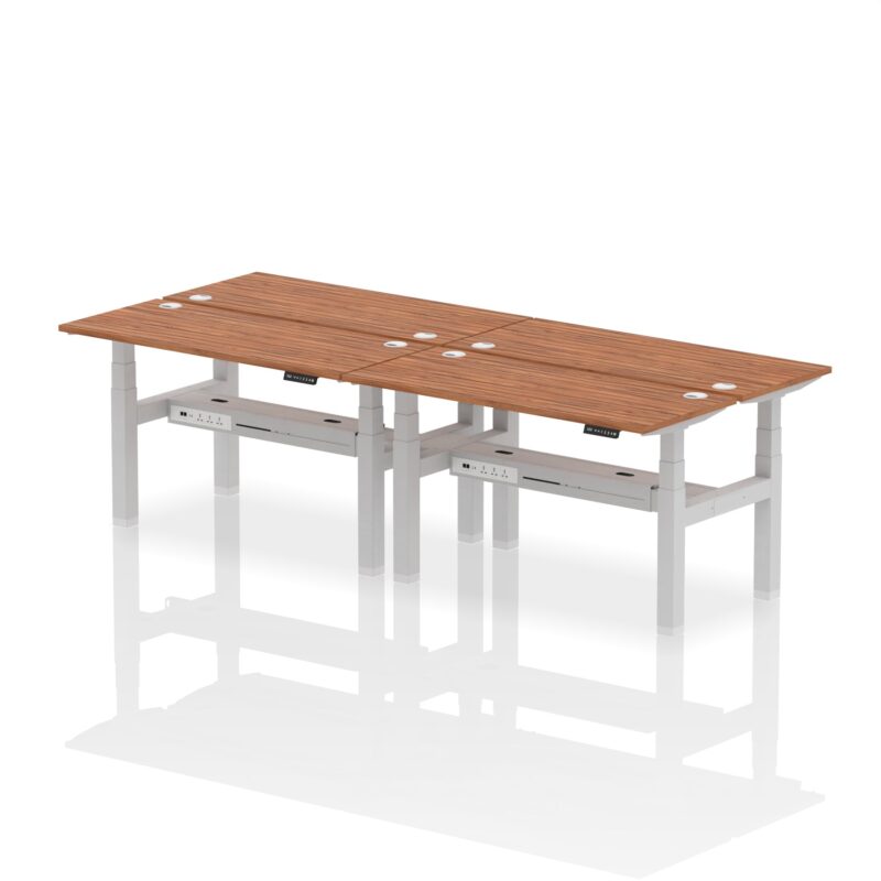 Air Back-to-Back Slimline Height Adjustable Bench Desk - 4 Person - Image 32