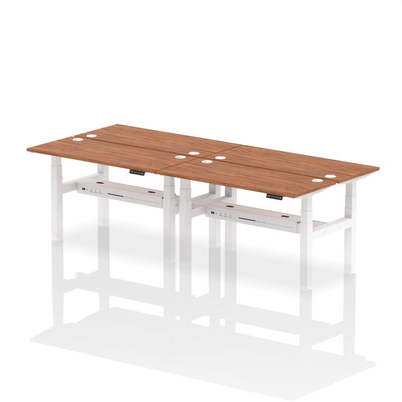 Air Back-to-Back Slimline Height Adjustable Bench Desk - 4 Person - Image 33
