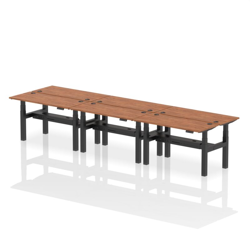 Air Back-to-Back Slimline Height Adjustable Bench Desk - 6 Person - Image 31