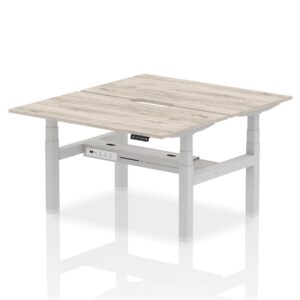 Air Back-to-Back Scalloped Edge Height Adjustable Bench Desk - 2 Person - Image 23