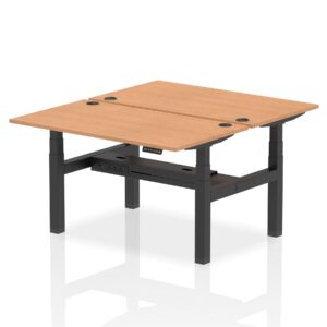 Air Back-to-Back Height Adjustable Bench Desk - 2 Person - Image 28