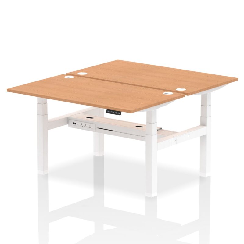 OE - Air Back-to-Back Height Adjustable Bench Desk - 2 Person - Image 30