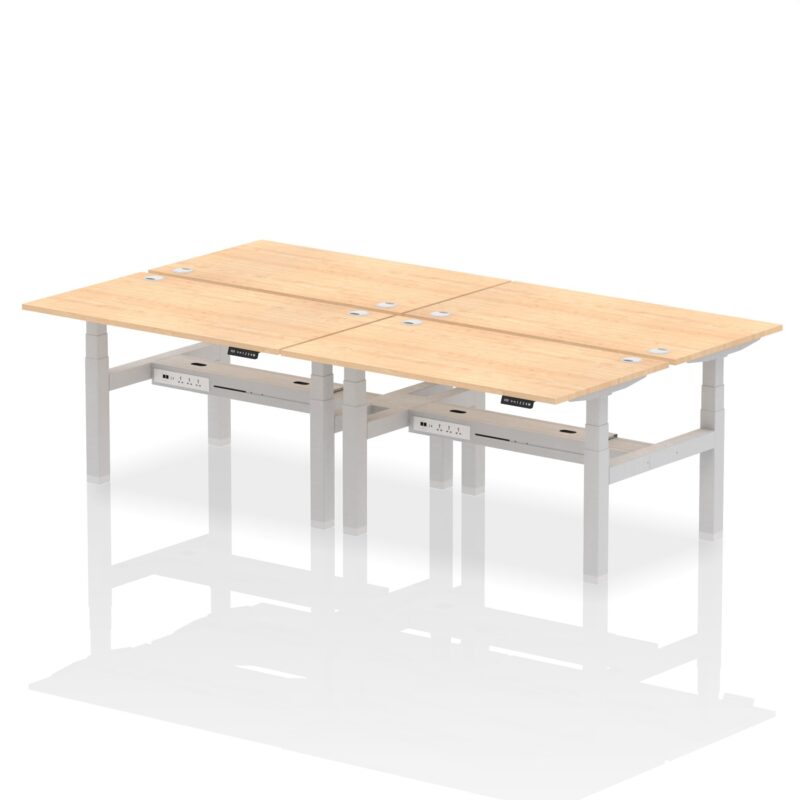 Air Back-to-Back Height Adjustable Bench Desk - 4 Person - Image 26