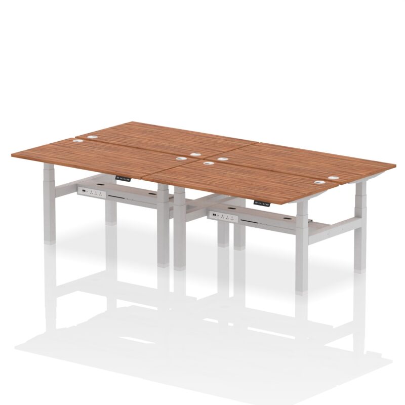 Air Back-to-Back Height Adjustable Bench Desk - 4 Person - Image 32