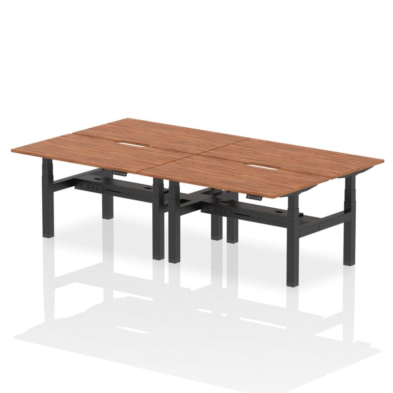 Air Back-to-Back Scalloped Edge Height Adjustable Bench Desk - 4 Person - Image 31