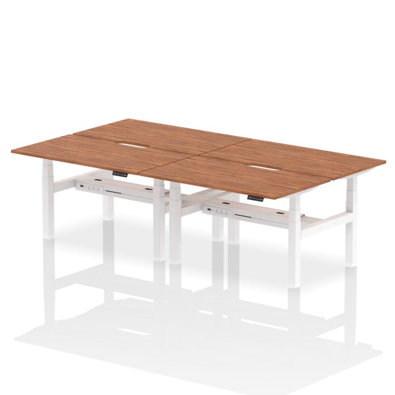 Air Back-to-Back Scalloped Edge Height Adjustable Bench Desk - 4 Person - Image 33