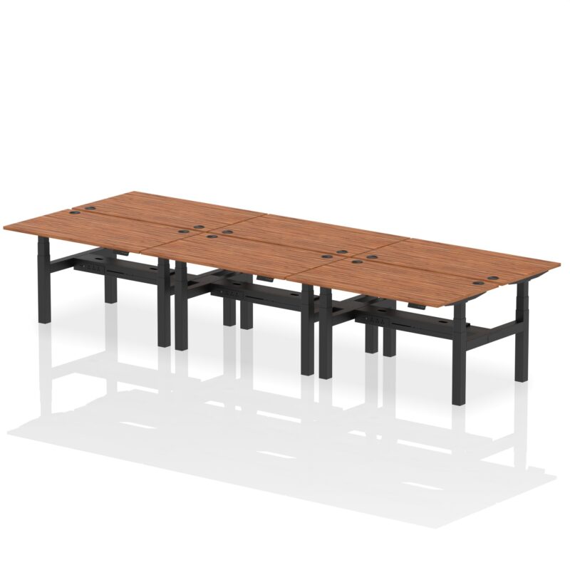 Air Back-to-Back Height Adjustable Bench Desk - 6 Person - Image 31