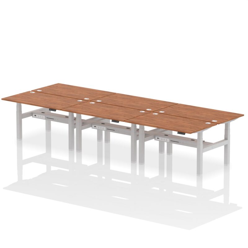 Air Back-to-Back Height Adjustable Bench Desk - 6 Person - Image 32