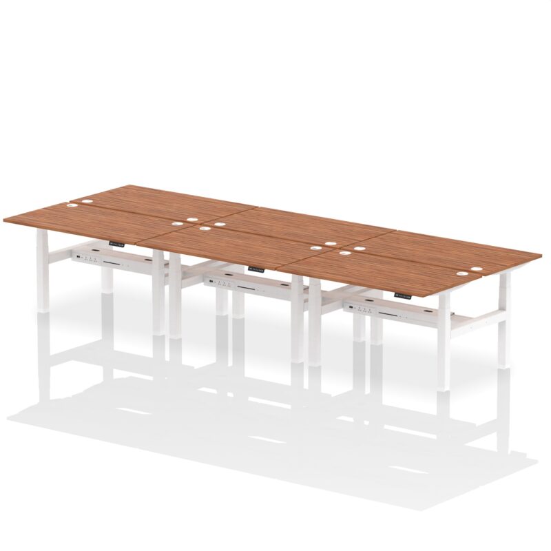 Air Back-to-Back Height Adjustable Bench Desk - 6 Person - Image 33