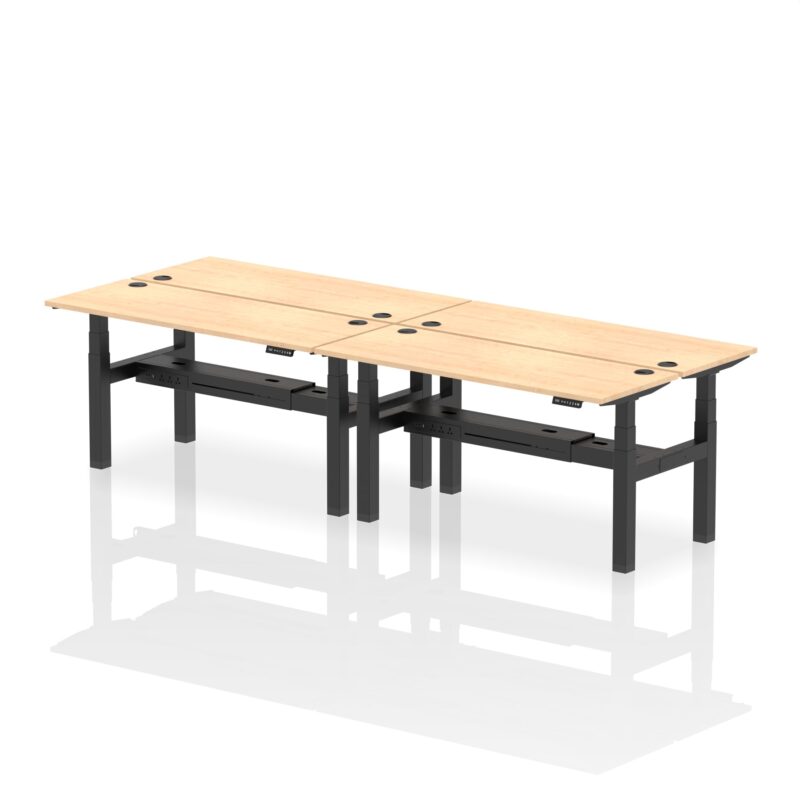 Air Back-to-Back Slimline Height Adjustable Bench Desk - 4 Person - Image 43