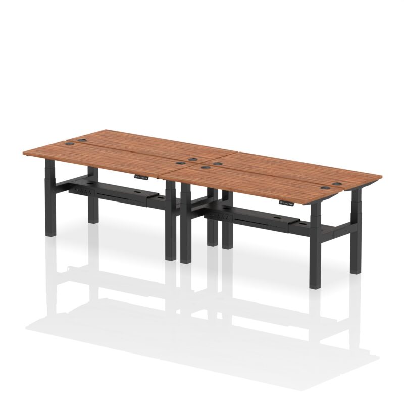 Air Back-to-Back Slimline Height Adjustable Bench Desk - 4 Person - Image 49