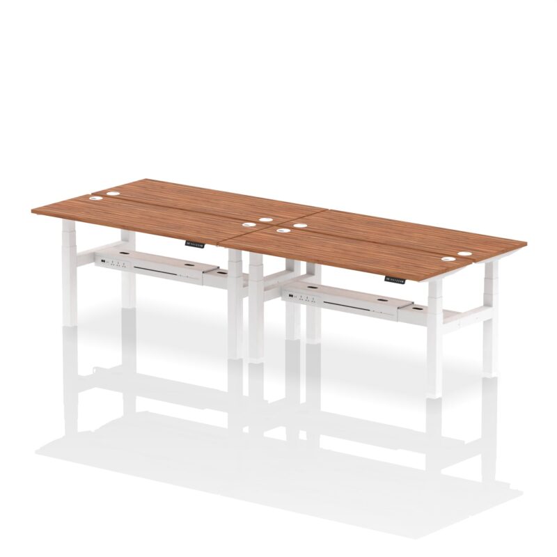 Air Back-to-Back Slimline Height Adjustable Bench Desk - 4 Person - Image 51