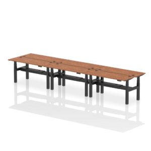 Air Back-to-Back Slimline Height Adjustable Bench Desk - 6 Person - Image 46