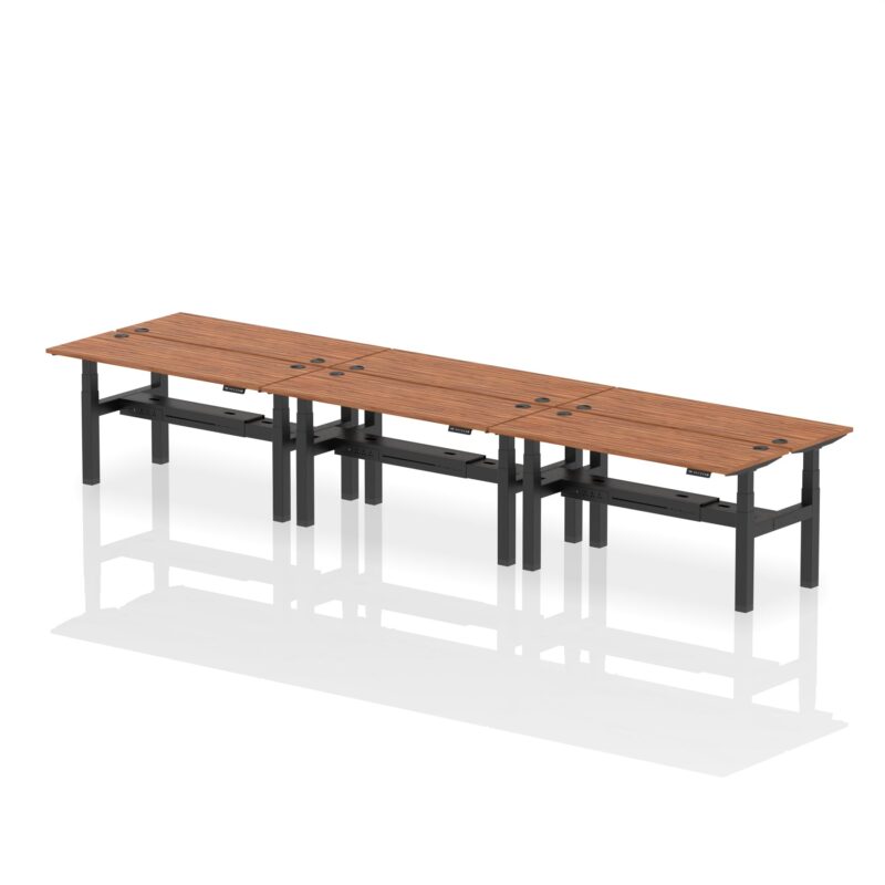 Air Back-to-Back Slimline Height Adjustable Bench Desk - 6 Person - Image 46
