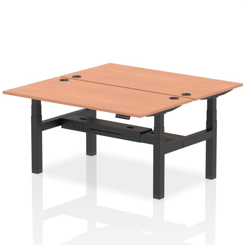 OE - Air Back-to-Back Height Adjustable Bench Desk - 2 Person - Image 37