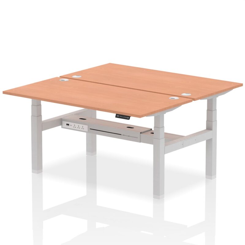 OE - Air Back-to-Back Height Adjustable Bench Desk - 2 Person - Image 38
