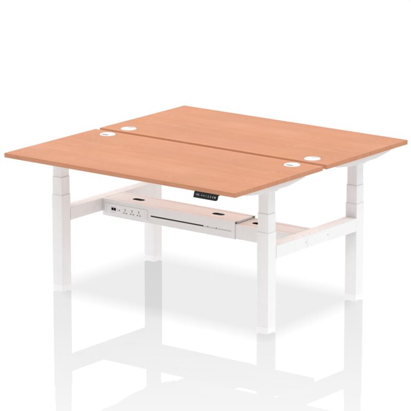 OE - Air Back-to-Back Height Adjustable Bench Desk - 2 Person - Image 39