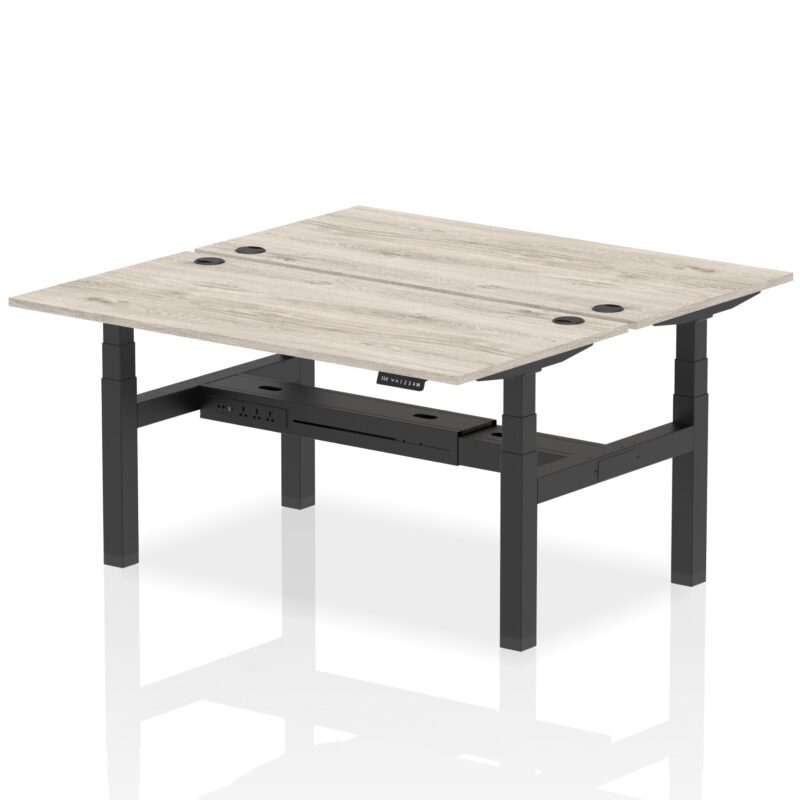 OE - Air Back-to-Back Height Adjustable Bench Desk - 2 Person - Image 40