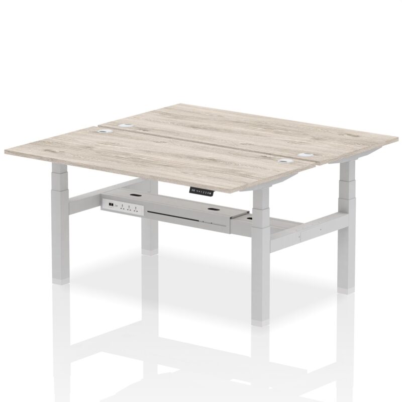OE - Air Back-to-Back Height Adjustable Bench Desk - 2 Person - Image 41
