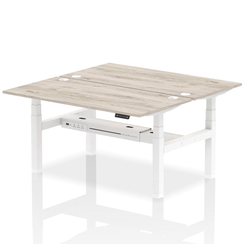 OE - Air Back-to-Back Height Adjustable Bench Desk - 2 Person - Image 42