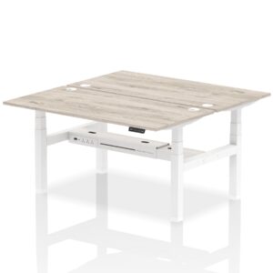 Air Back-to-Back Height Adjustable Bench Desk - 2 Person - Image 42