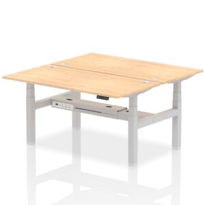 Air Back-to-Back Height Adjustable Bench Desk - 2 Person - Image 44