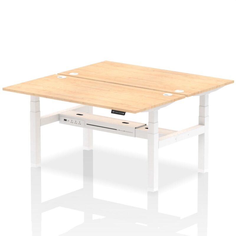 OE - Air Back-to-Back Height Adjustable Bench Desk - 2 Person - Image 45