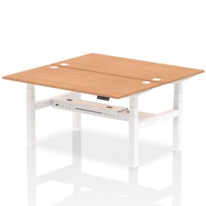 Air Back-to-Back Height Adjustable Bench Desk - 2 Person - Image 48
