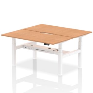 Air Back-to-Back Scalloped Edge Height Adjustable Bench Desk - 2 Person - Image 48