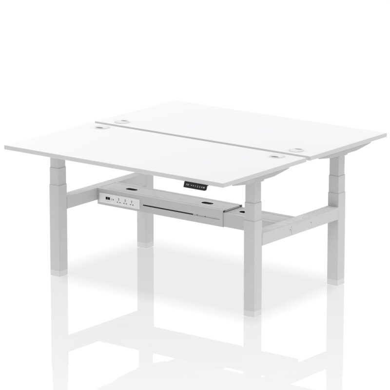 OE - Air Back-to-Back Height Adjustable Bench Desk - 2 Person - Image 53