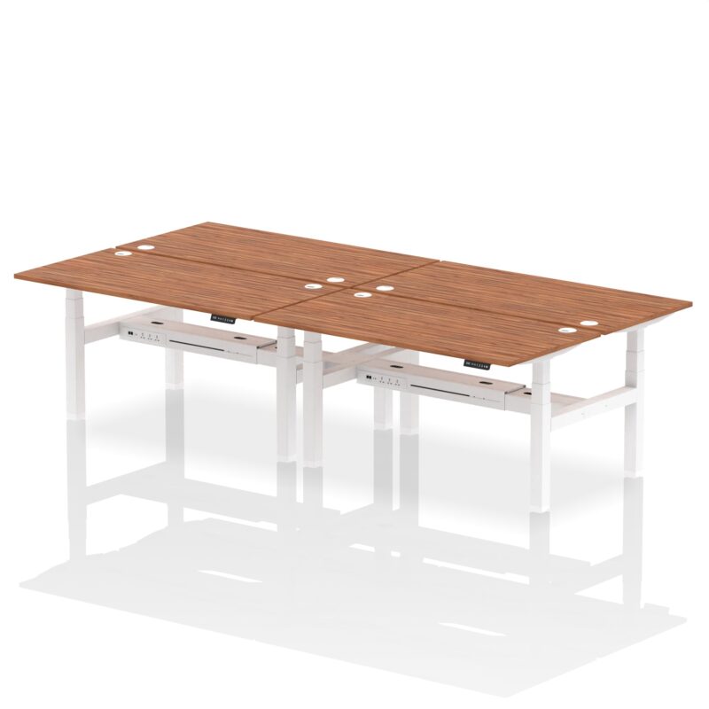 Air Back-to-Back Height Adjustable Bench Desk - 4 Person - Image 51