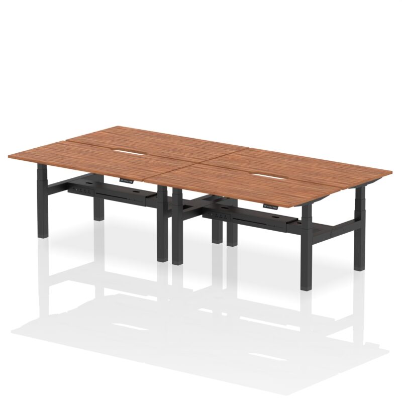 Air Back-to-Back Scalloped Edge Height Adjustable Bench Desk - 4 Person - Image 49