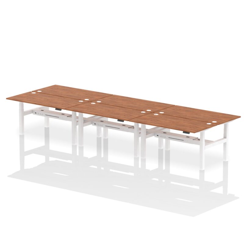 Air Back-to-Back Height Adjustable Bench Desk - 6 Person - Image 51