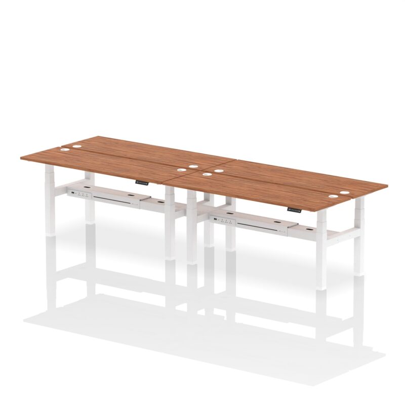 Air Back-to-Back Slimline Height Adjustable Bench Desk - 4 Person - Image 69