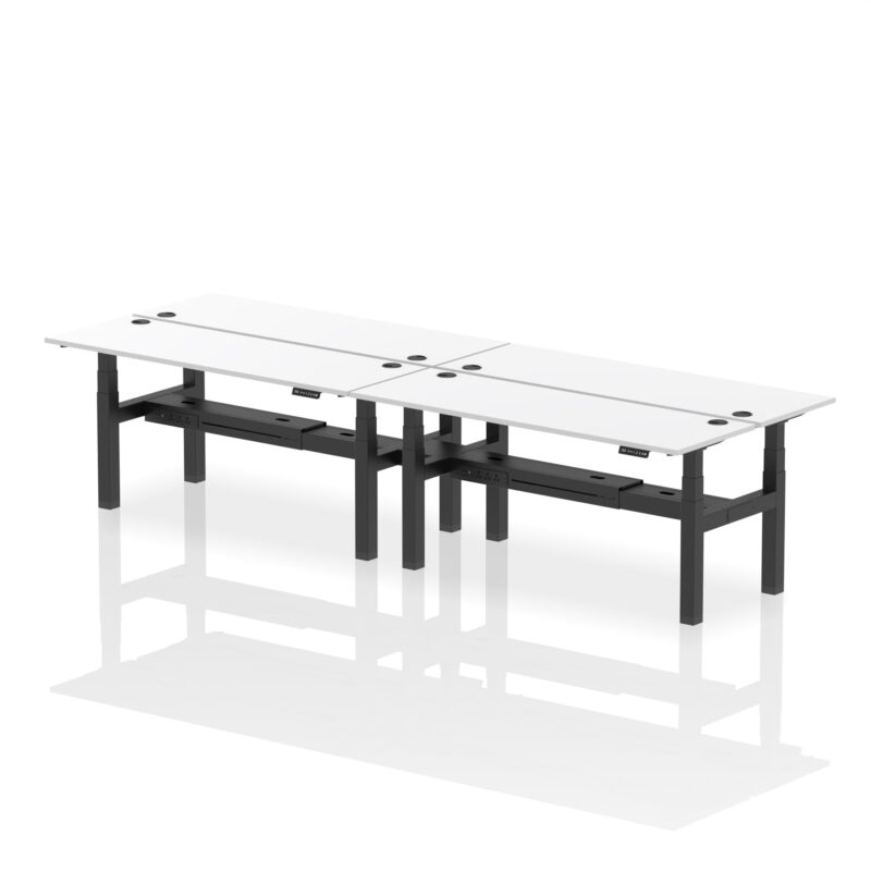 Air Back-to-Back Slimline Height Adjustable Bench Desk - 4 Person - Image 70