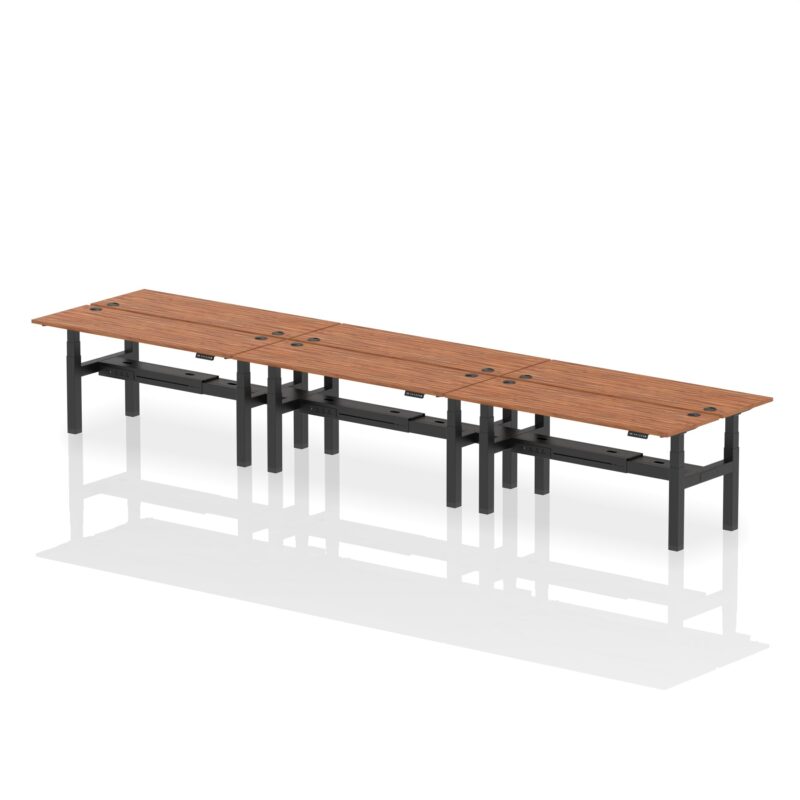 Air Back-to-Back Slimline Height Adjustable Bench Desk - 6 Person - Image 62