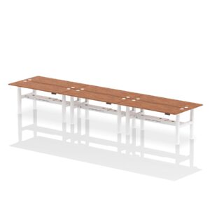 Air Back-to-Back Slimline Height Adjustable Bench Desk - 6 Person - Image 64