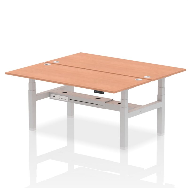 OE - Air Back-to-Back Height Adjustable Bench Desk - 2 Person - Image 56