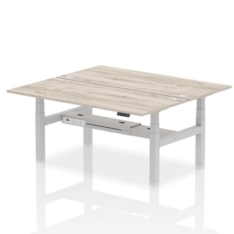 OE - Air Back-to-Back Height Adjustable Bench Desk - 2 Person - Image 59