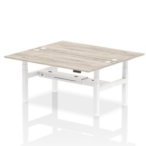 Air Back-to-Back Height Adjustable Bench Desk - 2 Person - Image 60