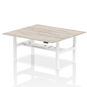Air Back-to-Back Scalloped Edge Height Adjustable Bench Desk - 2 Person - Image 60