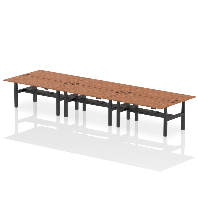Air Back-to-Back Height Adjustable Bench Desk - 6 Person - Image 67