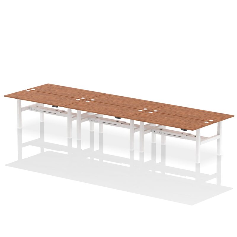 Air Back-to-Back Height Adjustable Bench Desk - 6 Person - Image 69