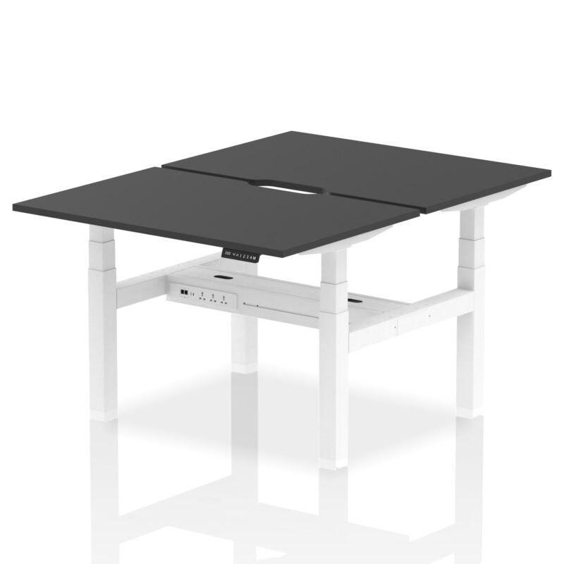 Air Back-to-Back Scalloped Edge Height Adjustable Bench Desk - 2 Person - Image 75