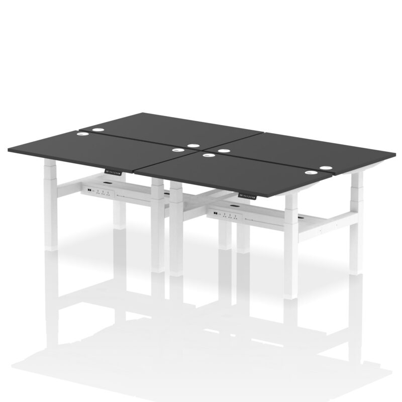 Air Back-to-Back Height Adjustable Bench Desk - 4 Person - Image 75