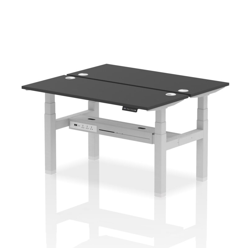 Air Back-to-Back Slimline Height Adjustable Bench Desk - 2 Person - Image 77