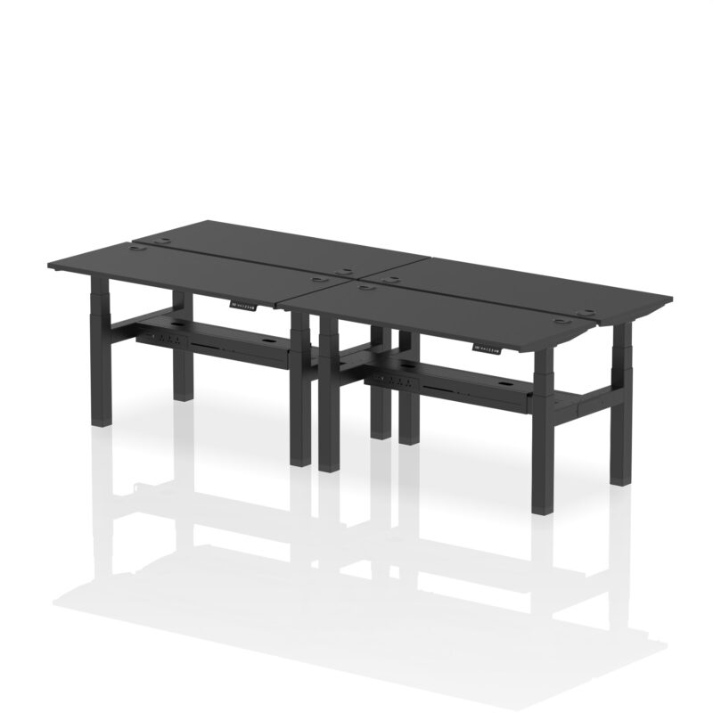 Air Back-to-Back Slimline Height Adjustable Bench Desk - 4 Person - Image 76